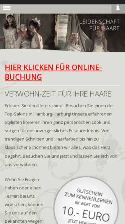 Vorschau der mobilen Webseite www.loentz.de, Intercoiffure Löntz