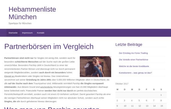 Vorschau von www.hebammenliste-muenchen.de, Bayerischer Hebammenlandesverband (BHLV)