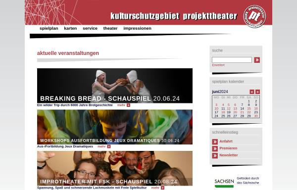 Vorschau von www.projekttheater.de, Projekttheater