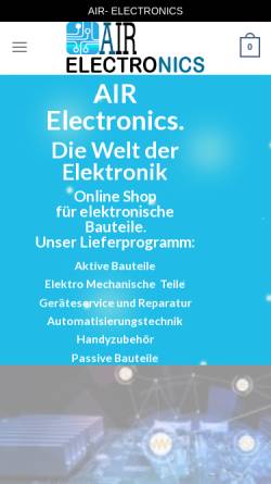 Vorschau der mobilen Webseite air-electronics.de, AIR Electronics GmbH