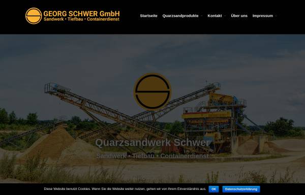 Vorschau von www.quarzsandwerk-schwer.de, Georg Schwer GmbH