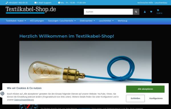 Vorschau von www.textilkabel-shop.de, Elektromechanik, Inh. Tobias Krafft e.K.