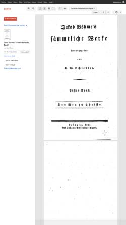 Vorschau der mobilen Webseite books.google.de, Böhme, Jakob, Sämtliche Werke, Bd. 1