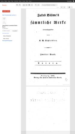 Vorschau der mobilen Webseite books.google.de, Böhme, Jakob, Sämtliche Werke, Bd. 2