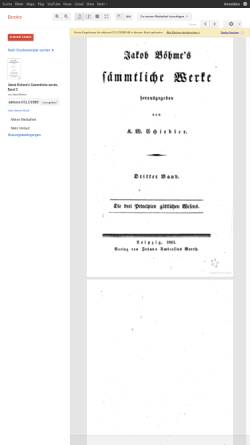 Vorschau der mobilen Webseite books.google.de, Böhme, Jakob, Sämtliche Werke, Bd. 3