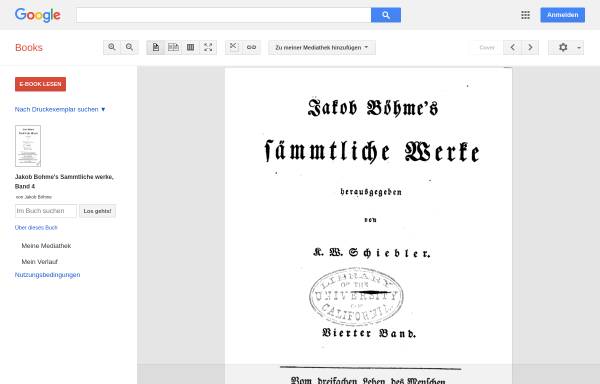 Vorschau von books.google.de, Böhme, Jakob, Sämtliche Werke, Bd. 4