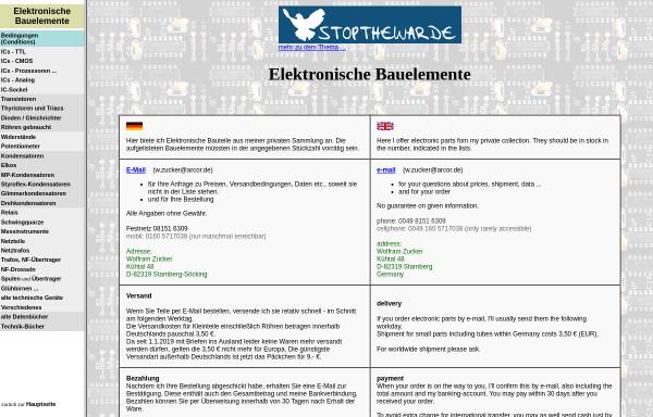 Vorschau von www.wolfram-zucker.de, Elektronische Bauelemente, Wolfram Zucker