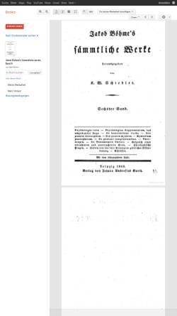 Vorschau der mobilen Webseite books.google.de, Böhme, Jakob, Sämtliche Werke, Bd. 6