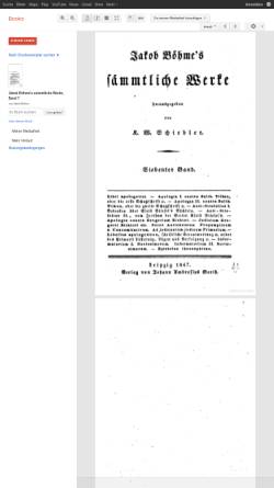 Vorschau der mobilen Webseite books.google.de, Böhme, Jakob, Sämtliche Werke, Bd. 7