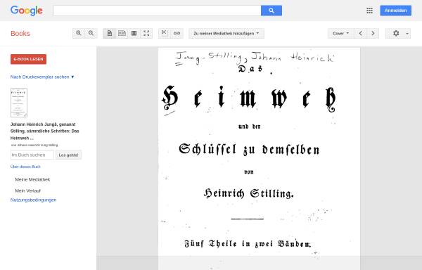 Jung-Stilling, Johann Heinrich, Sämmtliche Schriften Bd. 5