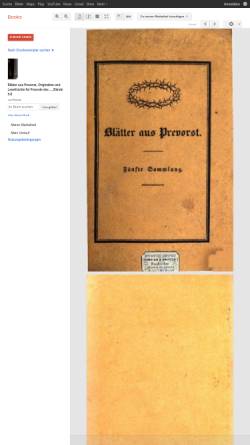 Vorschau der mobilen Webseite books.google.de, Kerner, Justinus., Blätter aus Prevorst. Fünfte Sammlung