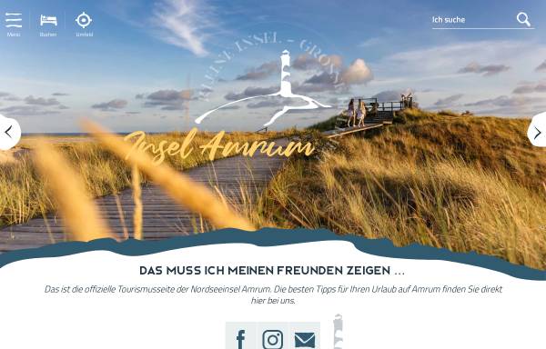 Vorschau von www.amrum.de, Amrum Touristik