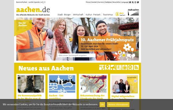 Vorschau von www.aachen.de, Stadt Aachen