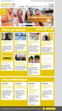 Vorschau der mobilen Webseite www.aachen.de, Stadt Aachen