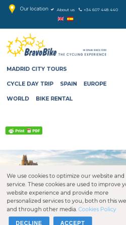 Vorschau der mobilen Webseite www.bravobike.com, Bravo Bike