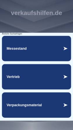 Vorschau der mobilen Webseite www.verkaufshilfen.de, Posprint Präsentationssysteme
