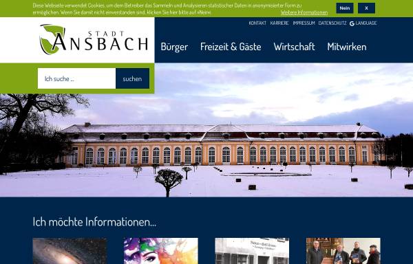 Vorschau von www.ansbach.de, Stadt Ansbach