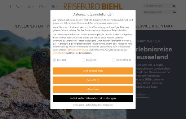 Vorschau von www.biehl-reisen.de, Biehl-Reisen