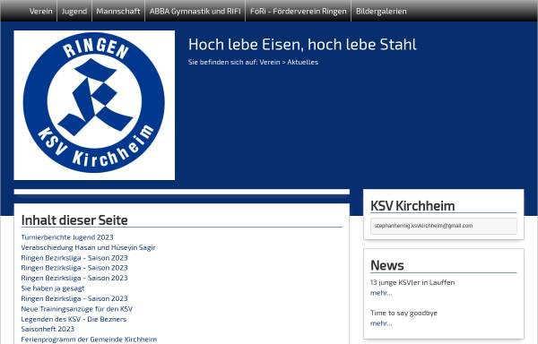Vorschau von ksv-kirchheim.de, Kraft-Sport-Verein Kirchheim am Neckar