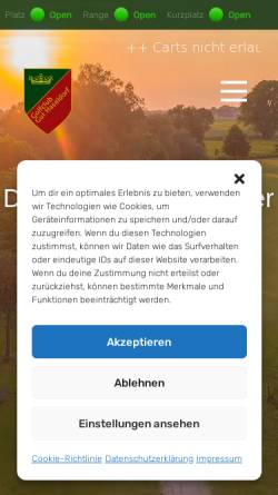 Vorschau der mobilen Webseite www.gcgh.de, Golfplatz GC Gut Haseldorf e.V.