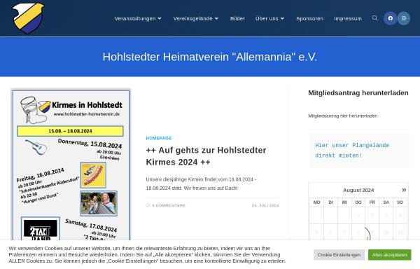 Vorschau von www.hohlstedter-heimatverein.de, Hohlstedter Heimatverein Allemannia e.V.