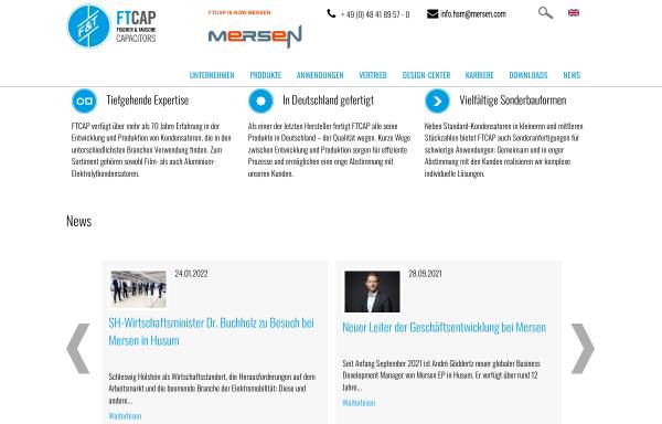 Vorschau von www.ftcap.de, Fischer & Tausche Kondensatoren GmbH