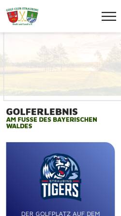 Vorschau der mobilen Webseite www.golfclub-straubing.de, Golfclub Straubing Stadt und Land e.V.