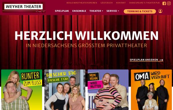 Vorschau von www.weyhertheater.de, Weyher Theater