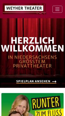 Vorschau der mobilen Webseite www.weyhertheater.de, Weyher Theater