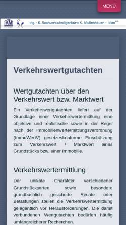 Vorschau der mobilen Webseite www.verkehrswertgutachten.de, verkehrswertgutachten.de