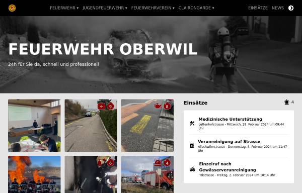 Vorschau von www.feuerwehr-oberwil.ch, Feuerwehr Oberwil