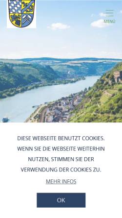 Vorschau der mobilen Webseite kaub.welterbe-mittelrhein.de, Kaub am Rhein