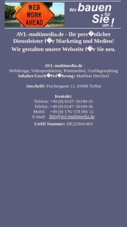 Vorschau der mobilen Webseite www.avl-multimedia.de, AVL-Multimedia - Matthias Drechsel