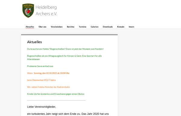 Vorschau von www.heidelberg-archers.de, Heidelberg Archers e.V.