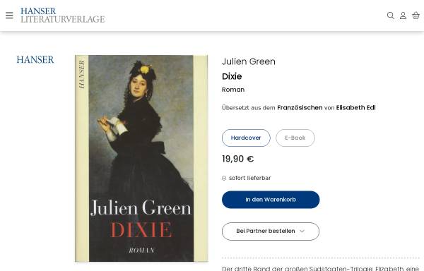 Vorschau von www.hanser-literaturverlage.de, Julien Green: Dixie