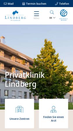 Vorschau der mobilen Webseite www.lindberg.ch, Der Lindberg in Winterthur