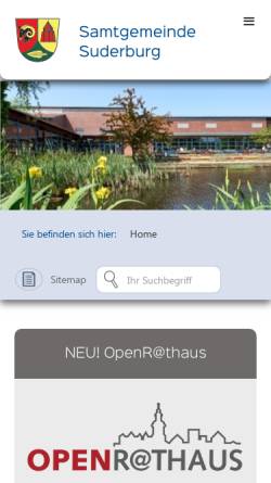 Vorschau der mobilen Webseite www.suderburg.de, Gemeinde Suderburg