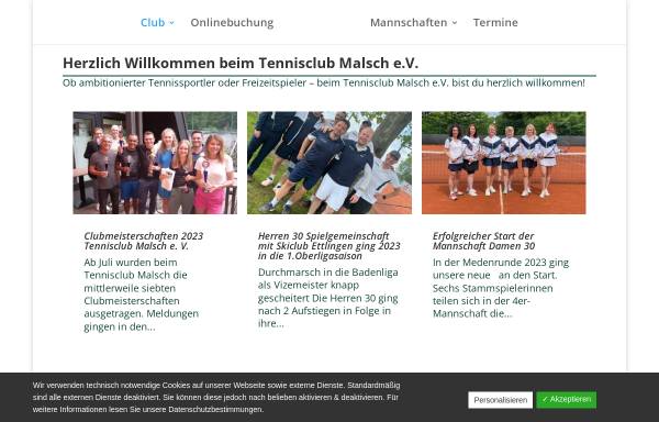 Vorschau von www.tennisclubmalsch.de, Tennisclub Malsch