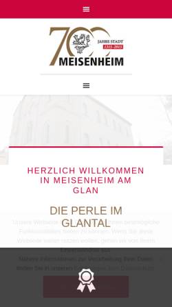 Vorschau der mobilen Webseite www.meisenheim.de, Verbandgemeinde Meisenheim