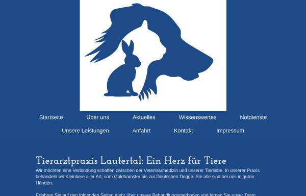 Vorschau von www.tierarztpraxis-lautertal.com, Praxis für Kleintiere