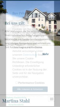 Vorschau der mobilen Webseite www.stahl-steuerberatung.de, Martina Stahl, Steuerberaterin