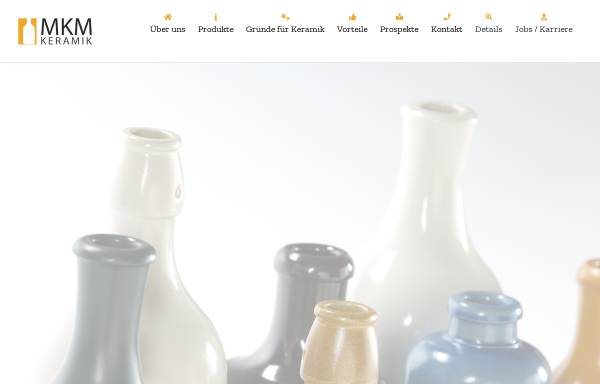 Vorschau von www.mkm-keramik.de, MKM - Hersteller von maßgenauen Krügen und Flaschen, Moschheim