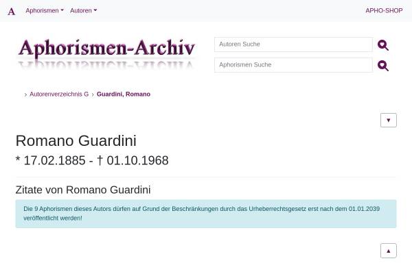 Vorschau von aphorismen-archiv.de, Romano Guardini