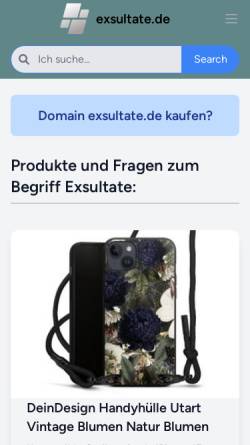 Vorschau der mobilen Webseite exsultate.de, Exsultate-Verlag, Hermann Bode