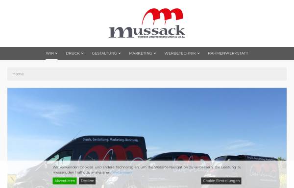 Vorschau von www.mussack.net, Druck-Center Uwe Mussack