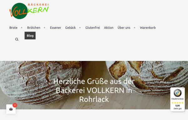 Vorschau von www.baeckerei-vollkern.de, Baeckerei Vollkern - Inh. Volker Apitz