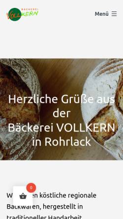 Vorschau der mobilen Webseite www.baeckerei-vollkern.de, Baeckerei Vollkern - Inh. Volker Apitz