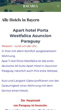 Vorschau der mobilen Webseite www.paraguay-aparthotels.com, Apar-T-otel Porta Westfalica, Asuncion