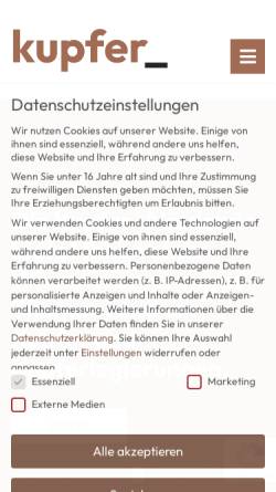 Vorschau der mobilen Webseite www.kupfer-institut.de, Deutsches Kupferinstitut e.V.