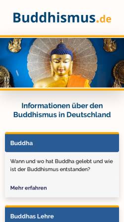 Vorschau der mobilen Webseite buddhismus.de, Buddhismus in Deutschland